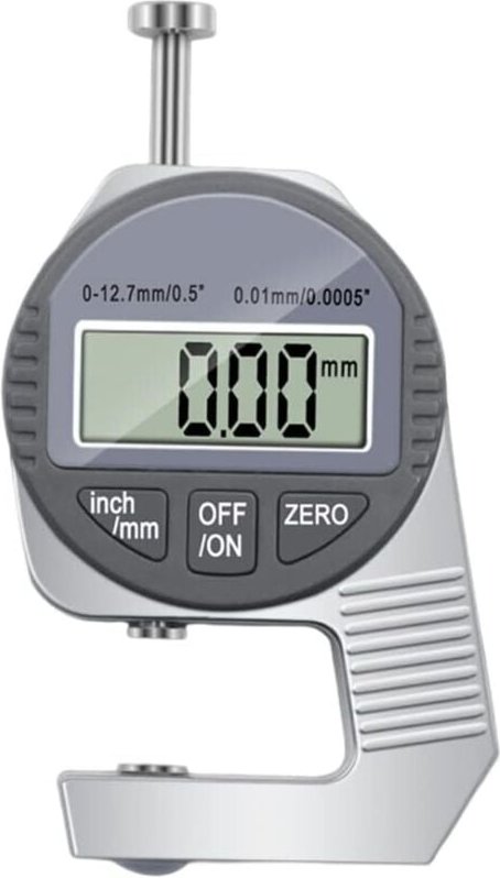 Digitales Dickenmessgerät, 0–12,7 mm LCD-Digital-Dickenmessgerät, elektronisches geschlossenes Mikrometer-Dickenmessgerä...