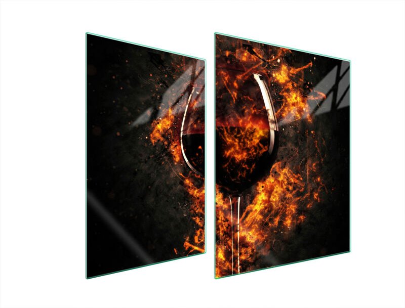 GLASSCHUTZPLATTE FÜR HERD 70x52 WEIN