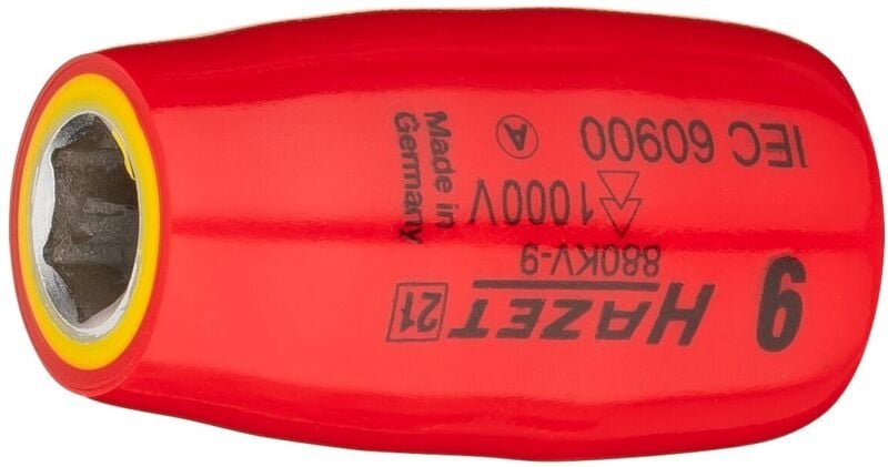 Steckschlüsseleinsatz, Sechskant, Vierkant hohl 10 mm (3/8), Außen-Sechskant-Tractionsprofil, 9 mm, Art.Nr. 880KV-9 - Ha...