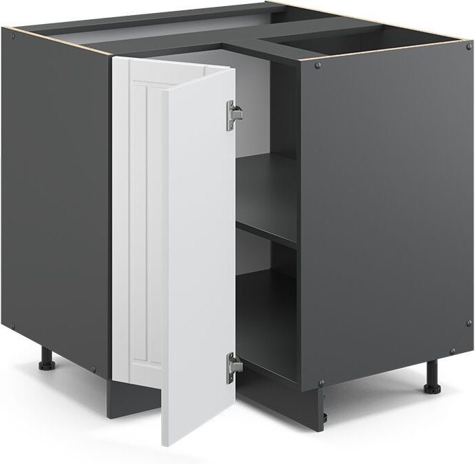 Thumbnail - Vicco - Eckunterschrank Fame-Line, Weiß Landhaus, 80.5 cm, ap Marmor