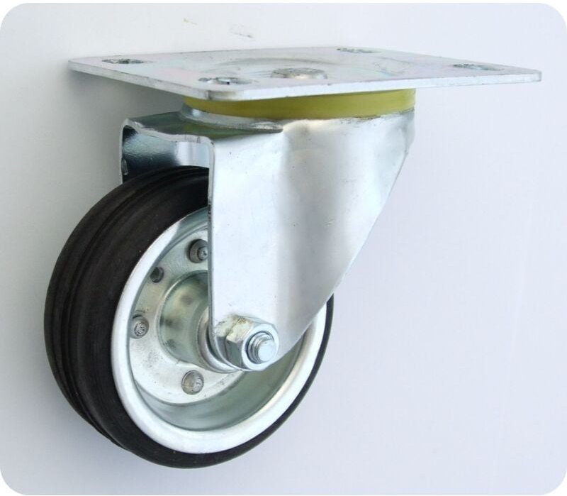 Metall-Gummi-Rad 80mm Drehgehäuse 3l - Kl080 Skr