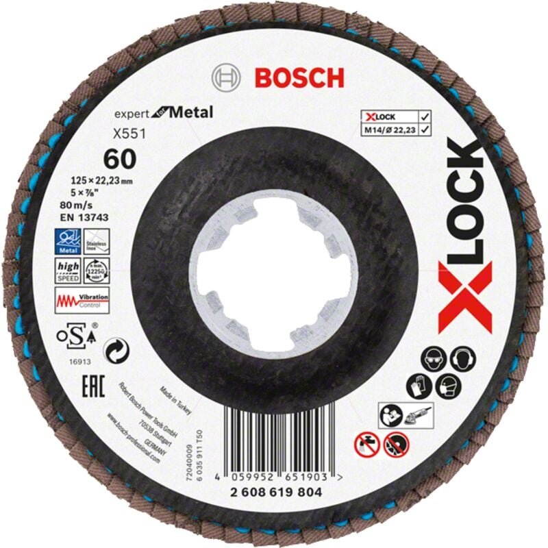 X-LOCK-Fächerschleifscheibe X551, Expert for Metal - Bosch
