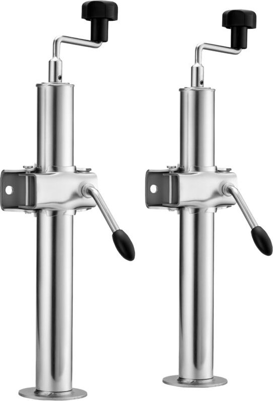Thumbnail - XPOtool Anhängerstütze 2 Stück, höhenverstellbar 510-760 mm, 130 x 90 x 760 mm, Abstellstütze mit 2 Klemmhaltern Ø 48 mm...