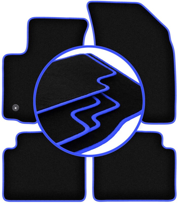 CARLUX-BLUE Autofußmatten für: Daewoo Kalos Fließheck, Limousine (2002-2011)
