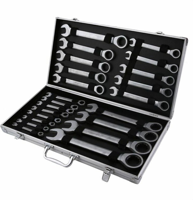 22 Stück 6-32mm Ratschenring Schraubenschlüssel Kombinationsschlüssel Ratschenschlüssel Radschlüsselsatz Ringschlüssel M...