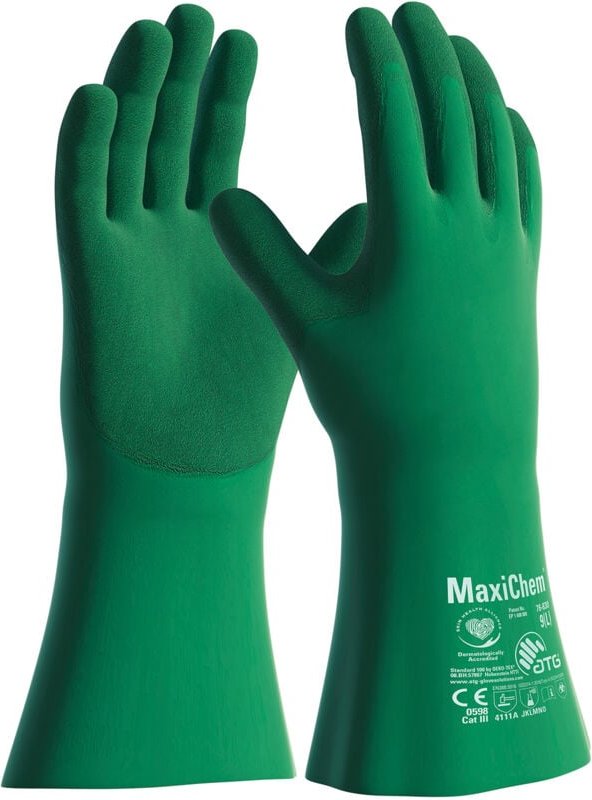 MaxiChem® Chemikalienschutz-Handschuhe (76-830), Grün/Grün