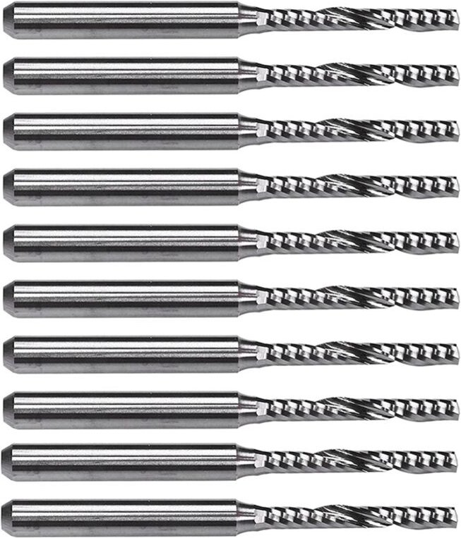 10 pcs 2mm x 15mm Hartmetall Single Flute Schaftfräser Router Bit für Graviermaschine