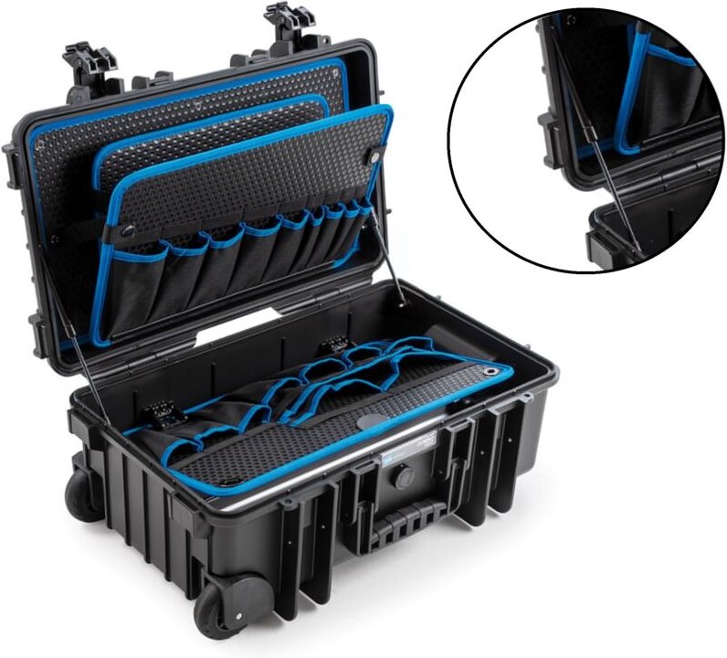 FP - b&w Werkzeugkoffer Jumbo 6600 mit Gasdruckfedern 500x285x185 mm