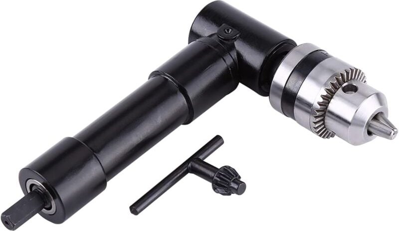 1/2 Bohrfutter-Winkelbohraufsatz, robuster 90-Grad-Bohrer + 8 mm rechtwinkliger Sechskantschaft-Bohreradapter, Eckaufsat...