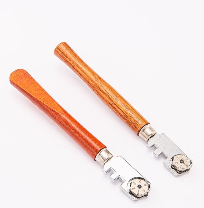 CSPARKV 2er-Pack professioneller 6-Rad-Glasschneider mit Wolframkarbid-Schneidrädern für 2–6 mm Schnitte auf Brillen, Sp...