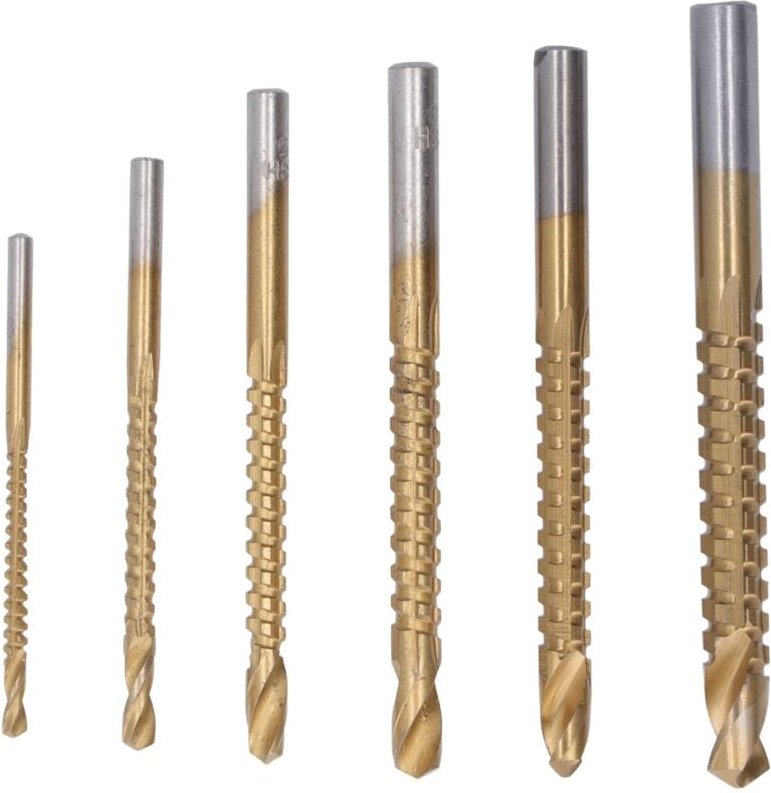 Ej.life - Spiralbohrer Bits, Holzbearbeitung Zackenbohrer Stabil Lochsägenwerkzeug Holzbohrer Set für weiches Material