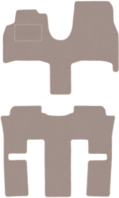 Beige Veloursmatten für: Fiat Ulysse II 7-Sitzer (2002-2010)