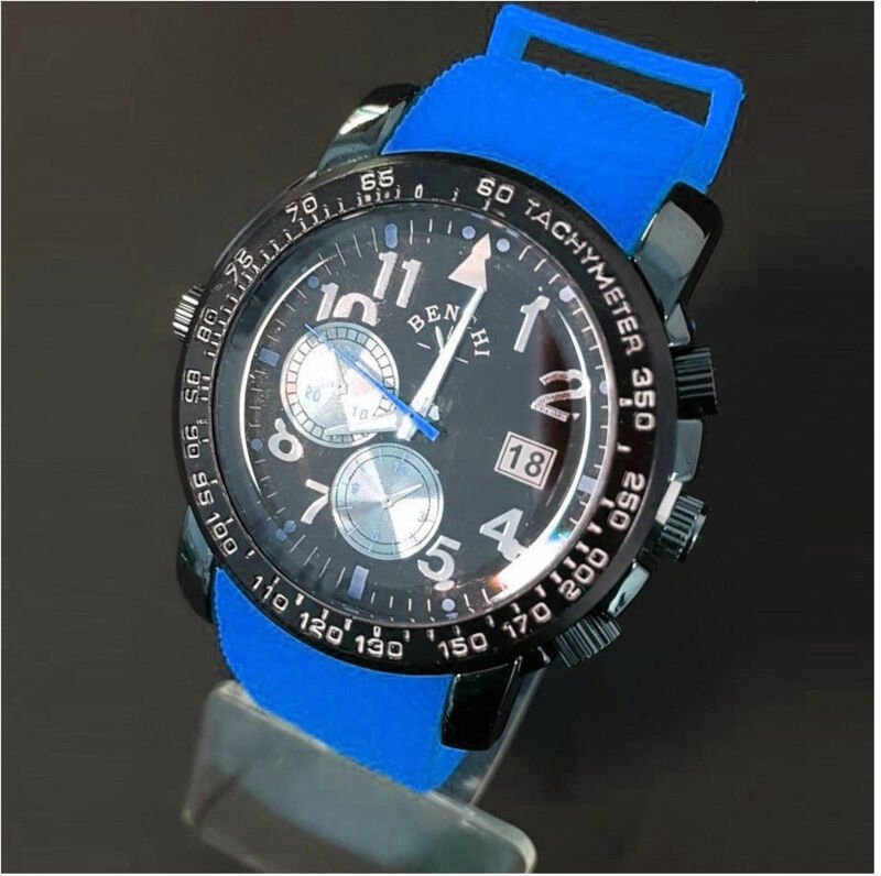 Trade Shop Traesio - Trade Shop - orologie nach polso benchi D9652A uomo analogico quarzo sports casual blu -