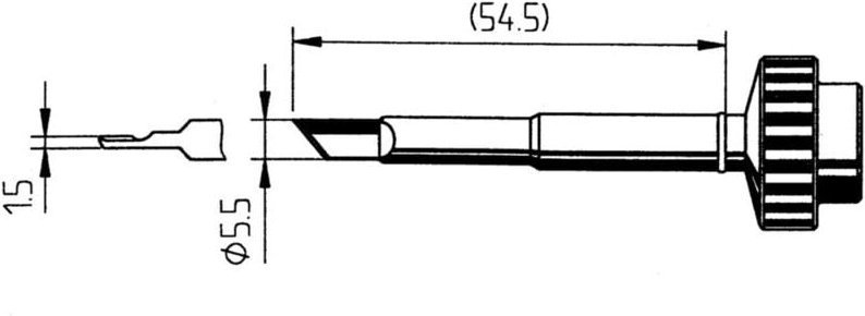 Ersa - 0G132AN Lötspitze Meißelform, gerade Spitzen-Größe 3.20 mm Inhalt 1 St.