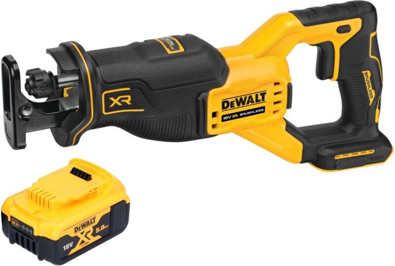 DeWalt DCS 382 N Akku Reciprosäge Säbelsäge 18 V Brushless + 1x Akku 5,0 Ah - ohne Ladegerät