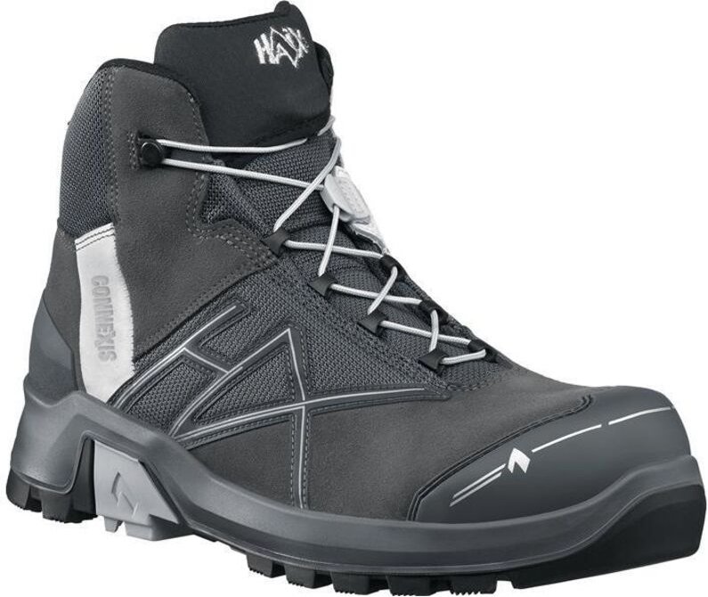 Haix - Sicherheitsstiefel Connexis® gtx mid Gr.9,5(44) grau/silber S3 hro hi ci wr src