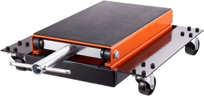 Mophorn - 500 kg Motorradhebebühne, ATV-Scherenwagenheber mit Dolly und Handkurbel, zentraler Kurbelständer mit breiter ...