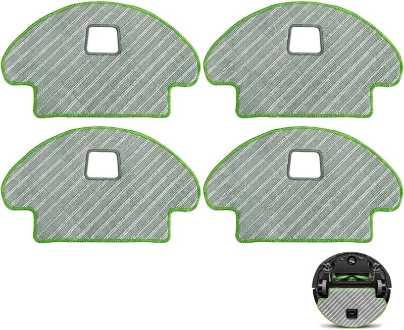 4er-Pack Reinigungstücher für iRobot Roomba Combo 113 R113840 R111840, Roboterstaubsauger-Ersatzteil, waschbares Mikrofa...