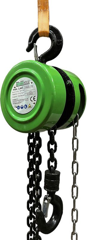 Kettenzug rund 1 t Tragkraft - 3 m Hubhöhe - Einzelbremse hsz Flaschenzug Hebezug Seilzug