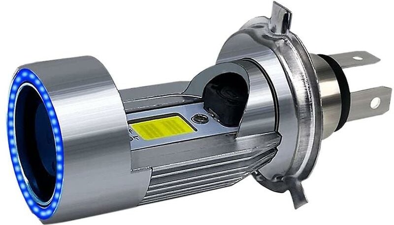 Woosien - H4 LED-Scheinwerferlampe, Motorrad-Hi/Lo-Beam mit Angel Eye, Tagfahrlicht, 25 w, 3000 lm, Super 6