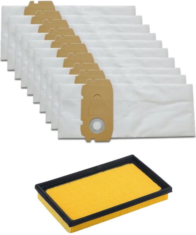 Set: Vlies Staubsauger-Beutel (10 Stück) + Feinstaubfilter für Festool fis-ctl Mini, fis-ct Mini, ct/ctl/mini/midi Absau...