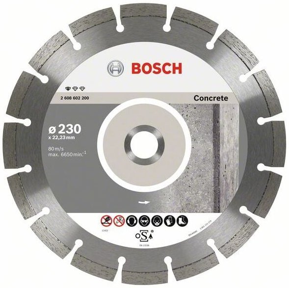 Bosch - Diamanttrennscheibe Standard for Concrete, 230 x 22,23 x 2,3 x 10 mm, 10er-Pack