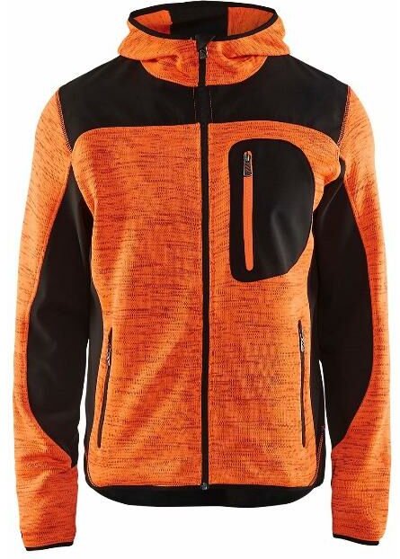Blaklader - Strickjacke mit Kapuze t.l - orange fluo/noir - 493021175399-L
