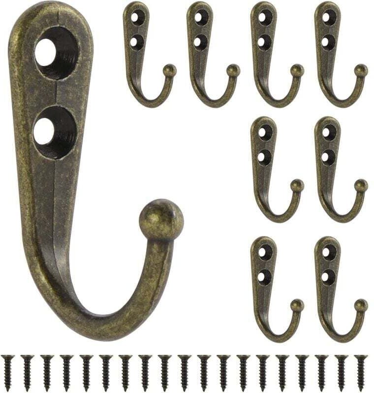 Rustikale Wandhaken mit Schrauben, 40 Stück (Bronze) - Aiperq