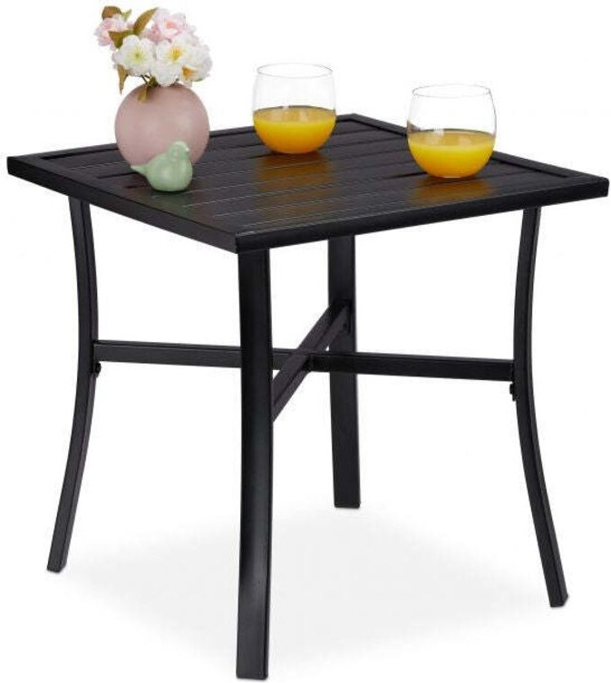 Black garden table