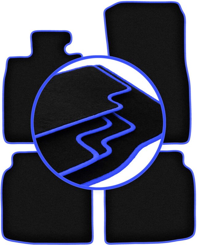 CARLUX-BLUE Autofußmatten für: BMW 7 F02 Limousine (2008-2015)