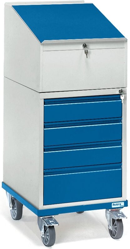 Thumbnail - Fetra Rollpult mit 4 Schubladen und Schreibpult-Aufsatz