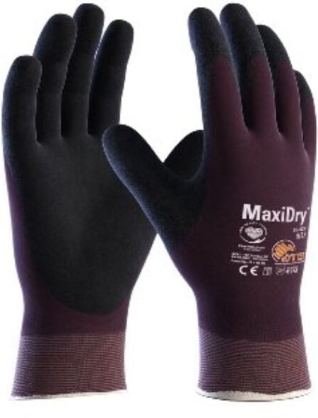 ATG - 2374 Gr. 11 MaxiDry® Nylon-Strickhandschuhe (56-427) lila/schwarz
