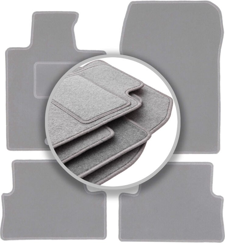Graue Autofußmatten für: Honda Accord VIII Limousine, Kombi, Tourer (2008-2015)