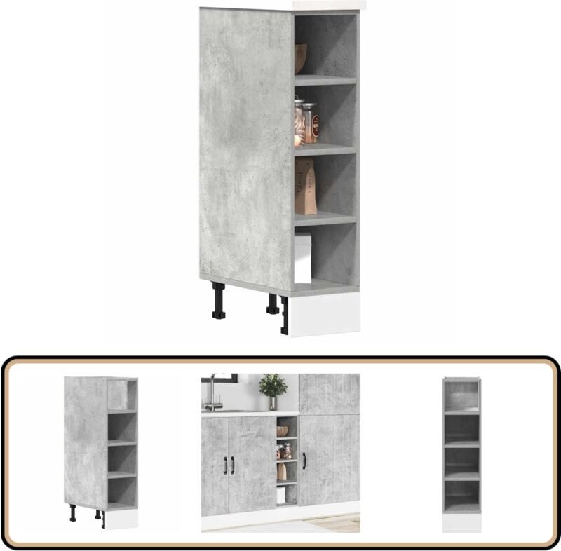 Unterschrank Betongrau 20x44,5x81,5 cm Holzwerkstoff - Vidaxl