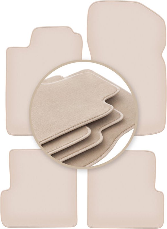 PREMIUM beige Matten für: Renault Megane I Cabrio, Coupé 1995-2002
