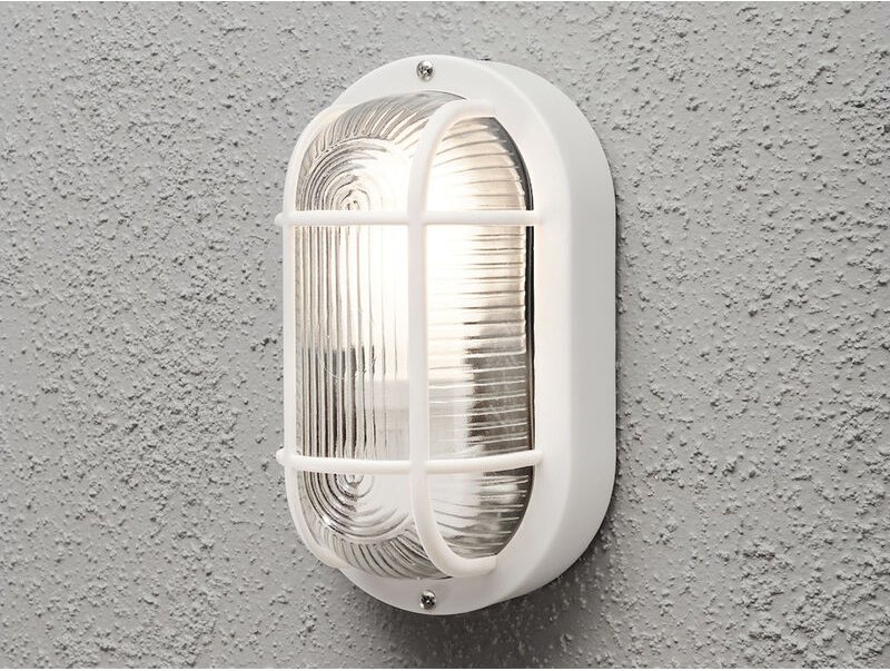 Meinewunschleuchte - led Kellerleuchte für Wand-& Deckenmontage Weiß, Höhe 20cm