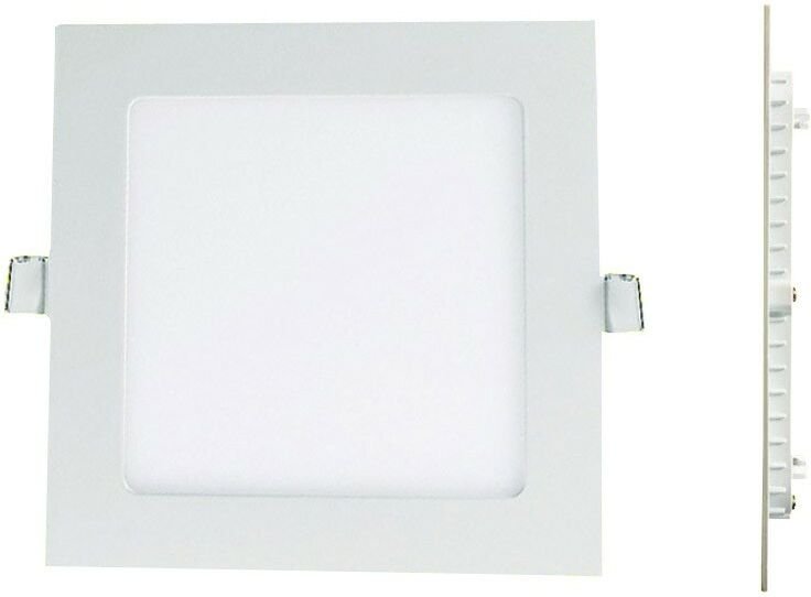LED-Einbaustrahler Quadrat Etra-Platte 12W - Warmweiß 3000K