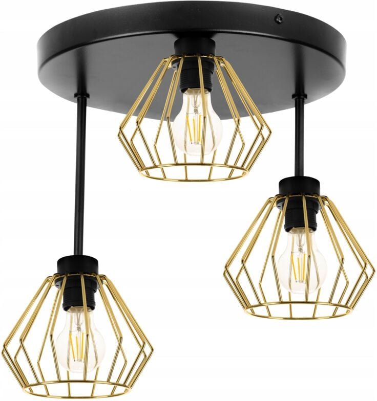 Deckenlampe Hängelampe Kronleuchter Gold Loft Druciak