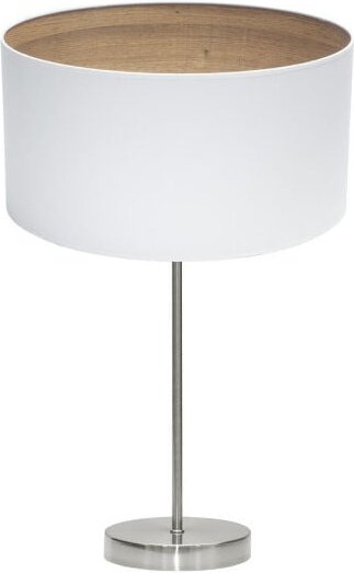 Fabrilamp - Tatiana Tischleuchte 1xe27 Nickel/weiß-weiß-mad.light 63x30x30 Cm