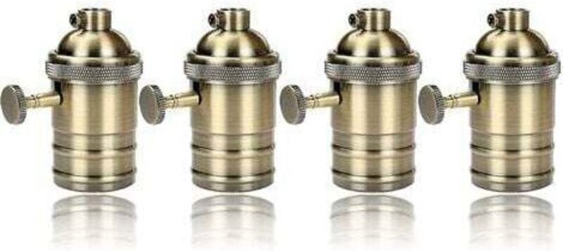 Gabrielle - 4 Stück Retro-Pendellampenhalter, E27-Adapter aus massiver Keramik, Beleuchtungszubehör, nostalgische Beleuc...