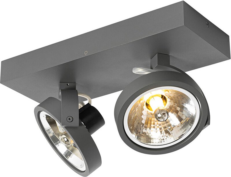 Design spot grau verstellbar 2-flammig - Go
