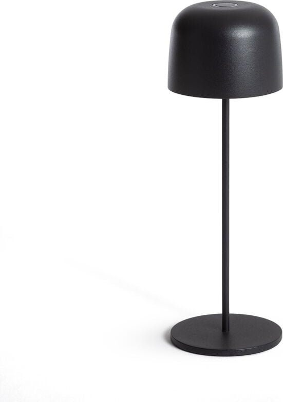 Efectoled - LED-Tischlampe 1.2W Tragbar Aussen Aluminium mit wiederaufladbarem USB-Akku Wink Schwarz