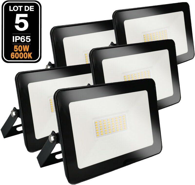 Europalamp - 5 Fluter led 50W Ipad Kaltweiß 6500K Hohe Helligkeit