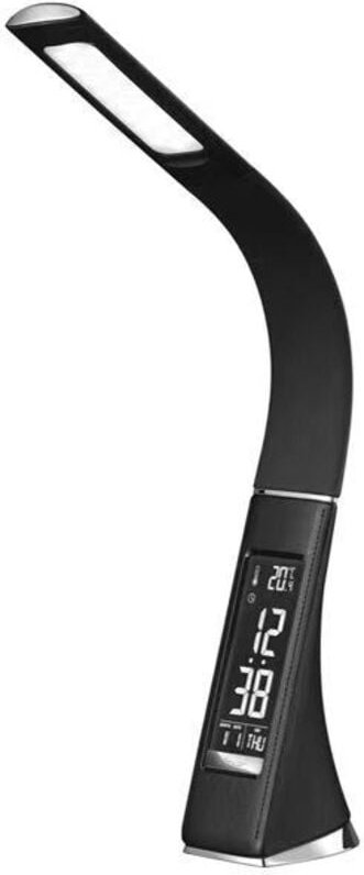 LED-Schreibtischlampe, Touch-Nachttischlampe mit 3 Helligkeitsstufen, LED-Tischlampe mit dimmbarem Bildschirm, Wecker, K...