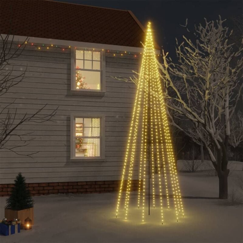 Vidaxl - LED-Weihnachtsbaum mit Erdnägeln Warmweiß 732 LEDs 500 cm