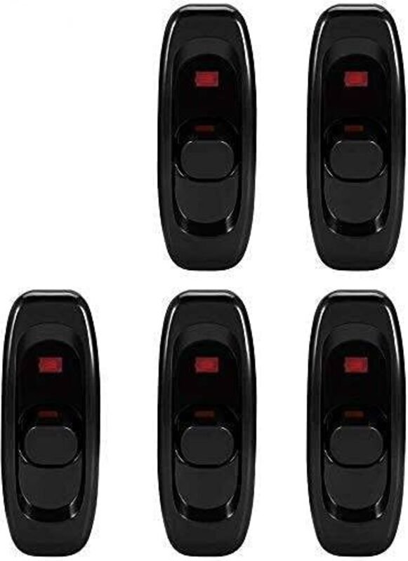 5er-Pack Inline-Kabelschalter, Nachttischlampenschalter, Wippschalter, Ein/Aus-Zwischenschalter, AC 250V 10A für Schreib...