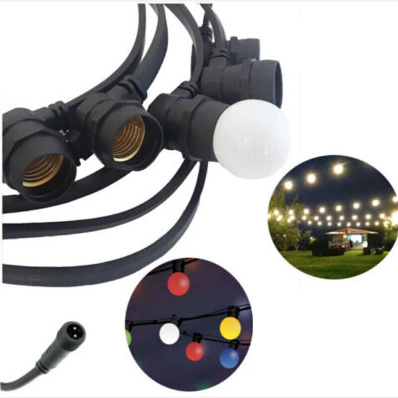 10mverlängerbareschwarzelichterkettemit10e27lampenfassungenip44innen/aussen