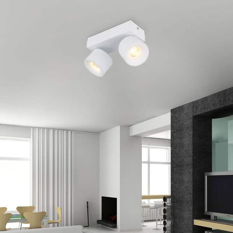 Thumbnail - Globo Lighting - Deckenleuchte Deckenlampe Wohnzimmerlampe 2 flammig verstellbar led l 20,5 cm