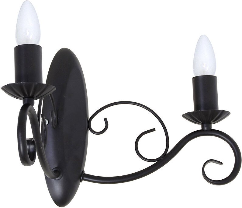 Wandlampe MAURO in Schwarz 2-flmg