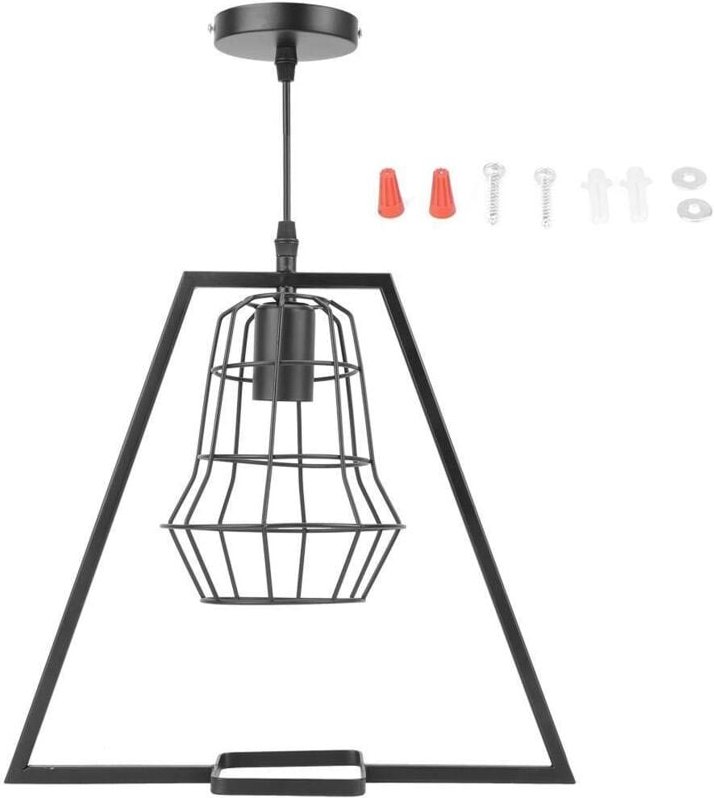 Vintage-Industrie-Pendelleuchte, E26/E27, Vintage-Hängeleuchte in Käfigform aus Eisen für Wohnzimmer, Schlafzimmer, Flur...